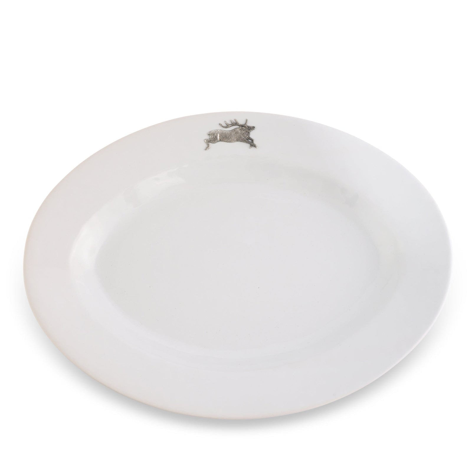 Vagabond House Lodge Style Running Elk Stoneware Serving Tray