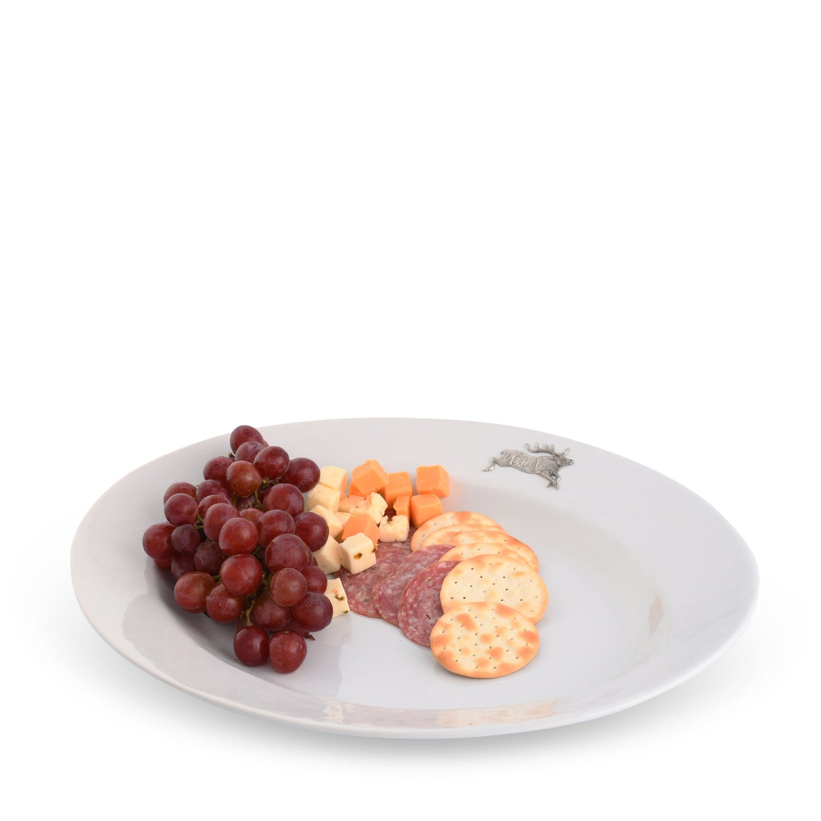 Vagabond House Lodge Style Running Elk Stoneware Serving Tray