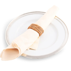 Vagabond House Replacement Hand Woven Rattan Napkin Ring - Set of 4