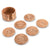 Vagabond House Replacement Hand Woven Rattan Wicker Coaster Set - 6 Coasters