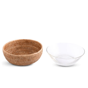 Vagabond House Replacement Hand Woven Serving Bowl Rattan
