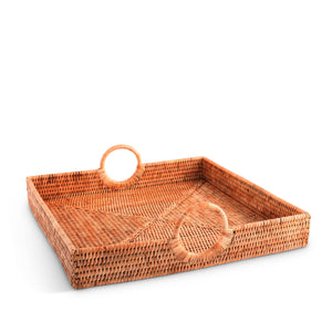 Vagabond House Replacement Hand Woven Wicker Rattan Large Square Tray