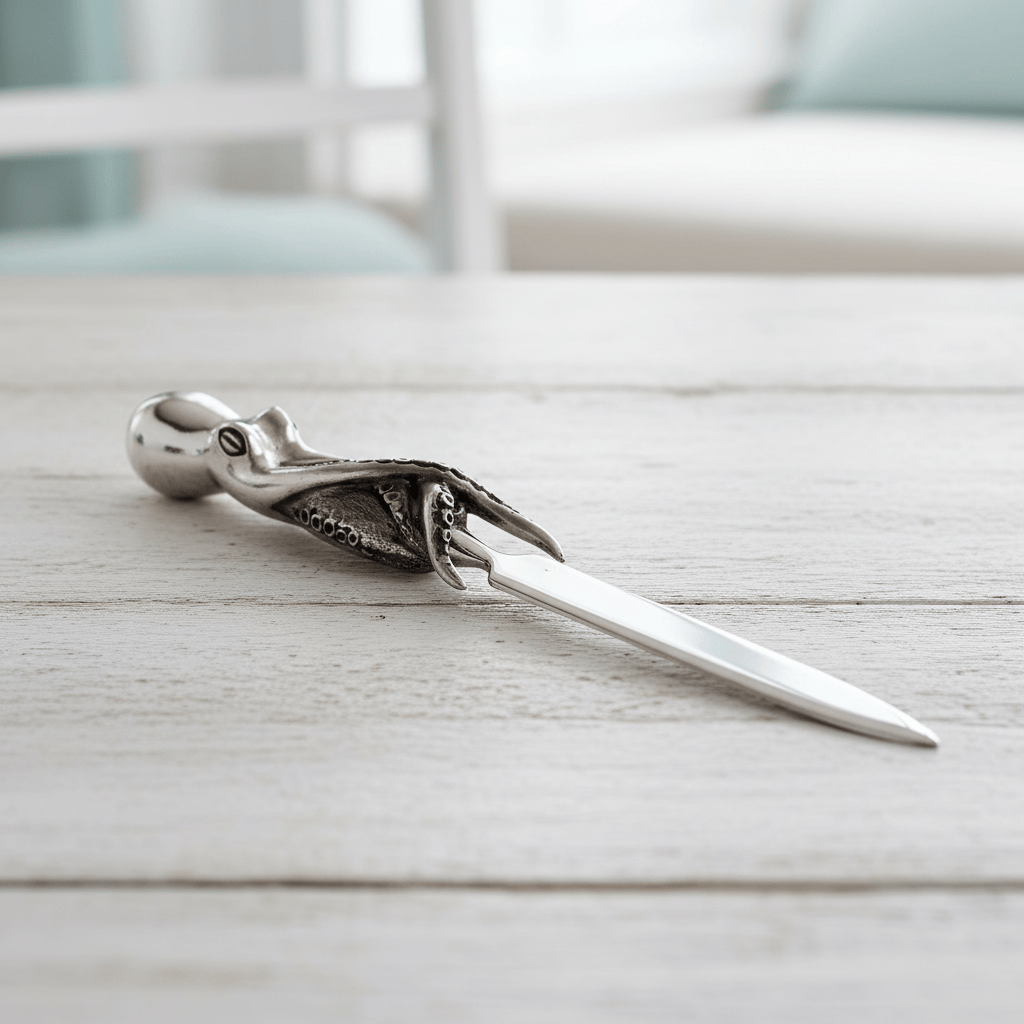 Octopus Pewter Handle Letter Opener