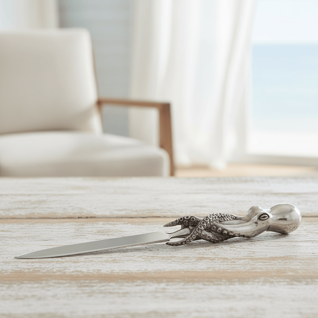 Octopus Pewter Handle Letter Opener