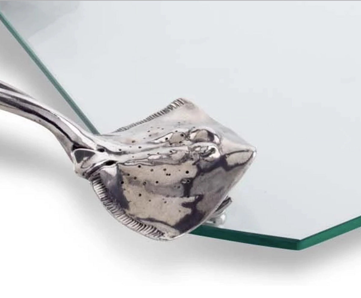Vagabond House Sea and Shore Stingray Glass Tray
