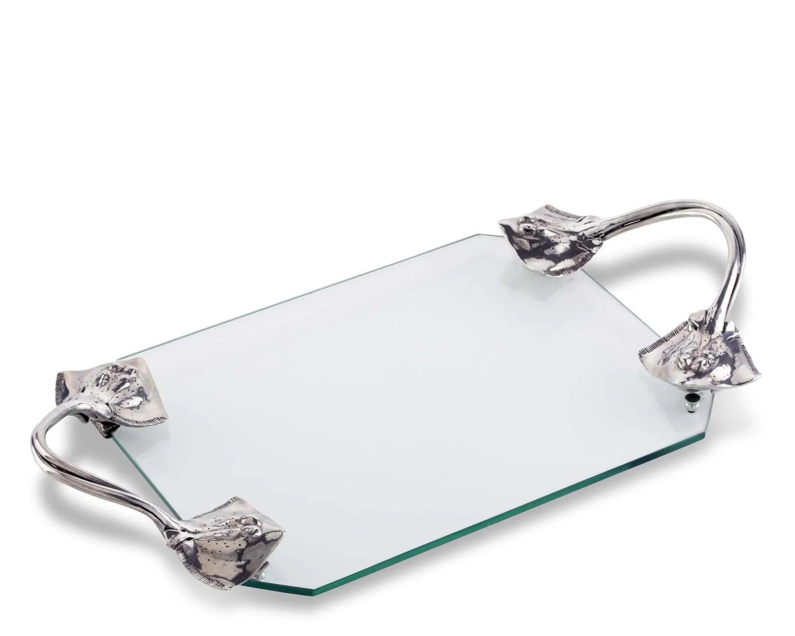 Vagabond House Sea and Shore Stingray Glass Tray