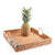 Vagabond House Tropical Tales Orchid Hand Woven Wicker Rattan Large Square Tray