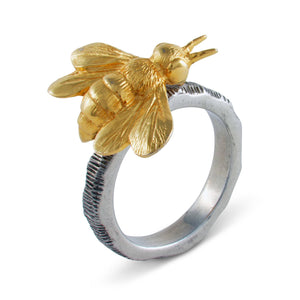 Vagabond House Arche of Bees Gold Bee Napkin Ring
