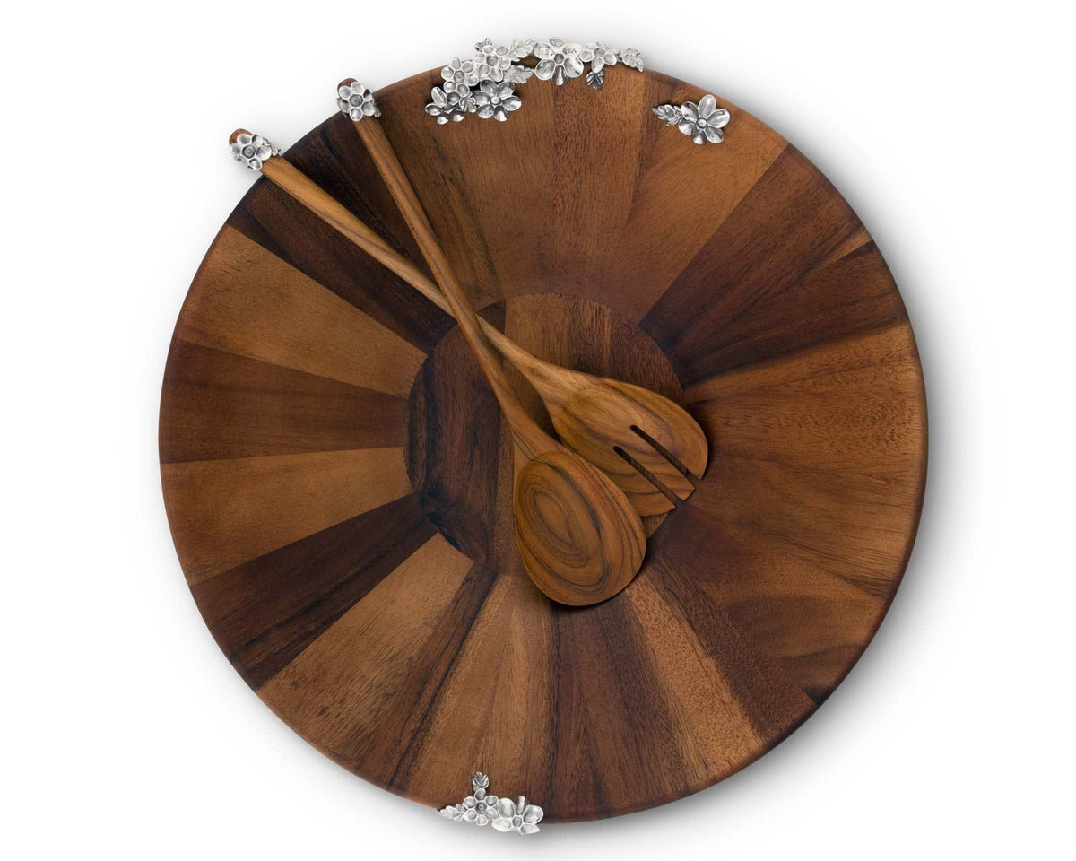 Vagabond House Arche of Bees Lilacs Salad Bowl and Servers