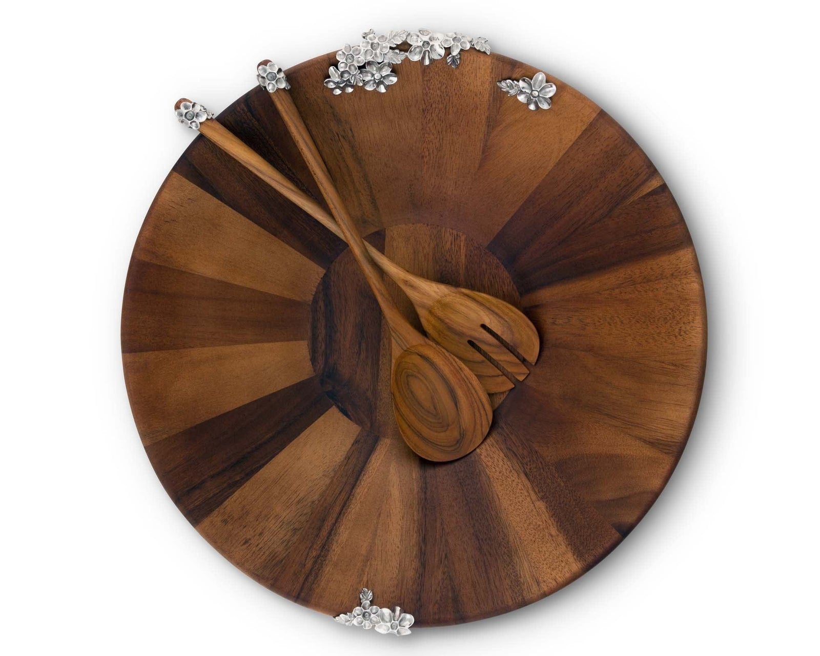 Vagabond House Arche of Bees Lilacs Salad Bowl and Servers