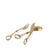 Vagabond House Equestrian Bit  Five piece Flatware Set - Stainless Steel Shiny Gold