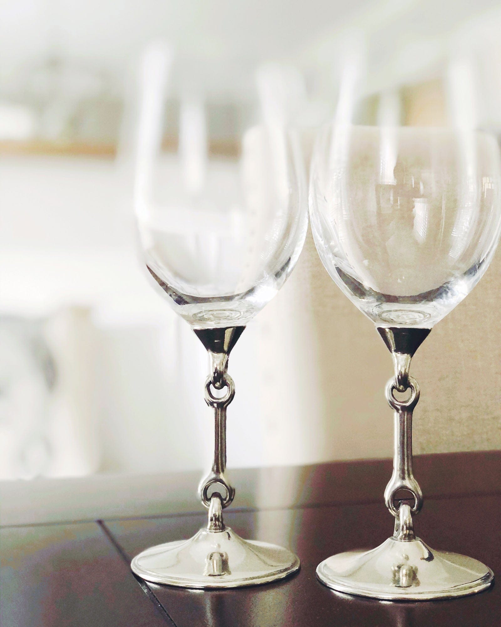 Vagabond House Equestrian Equestrian Bit Wine Glass