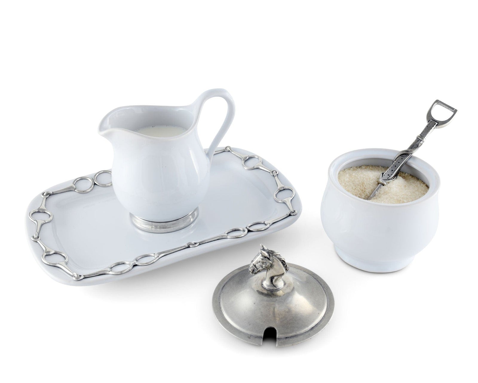 Vagabond House Equestrian Equestrian Sugar and Creamer Set