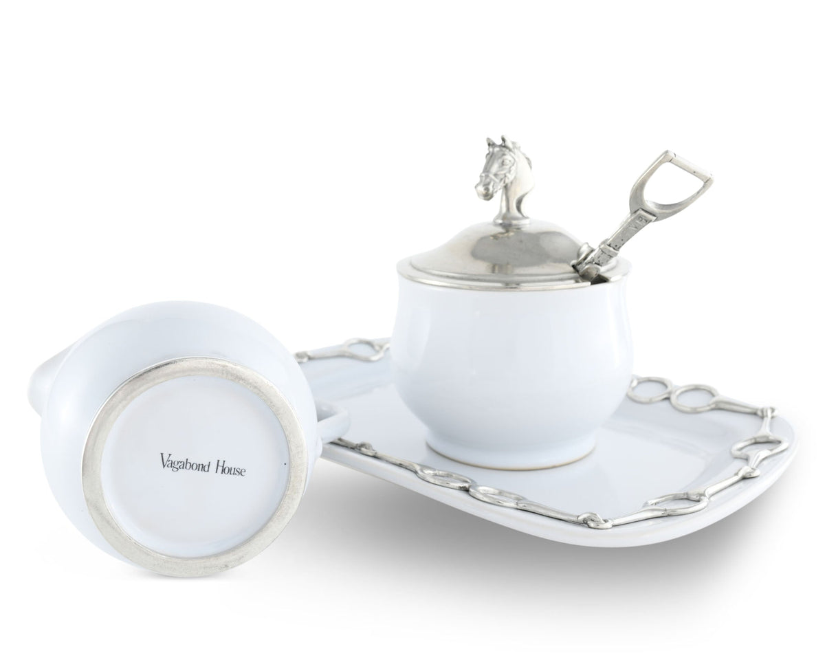 Vagabond House Equestrian Equestrian Sugar and Creamer Set