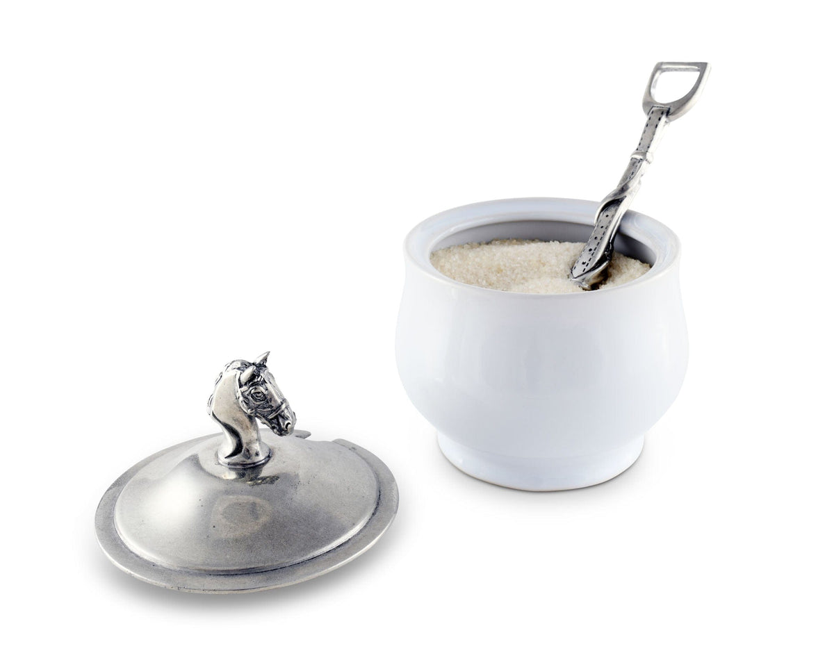 Vagabond House Equestrian Equestrian Sugar Bowl and Spoon