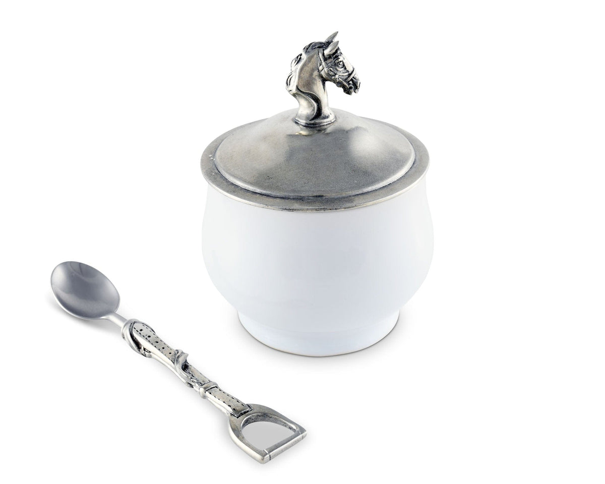 Vagabond House Equestrian Equestrian Sugar Bowl and Spoon