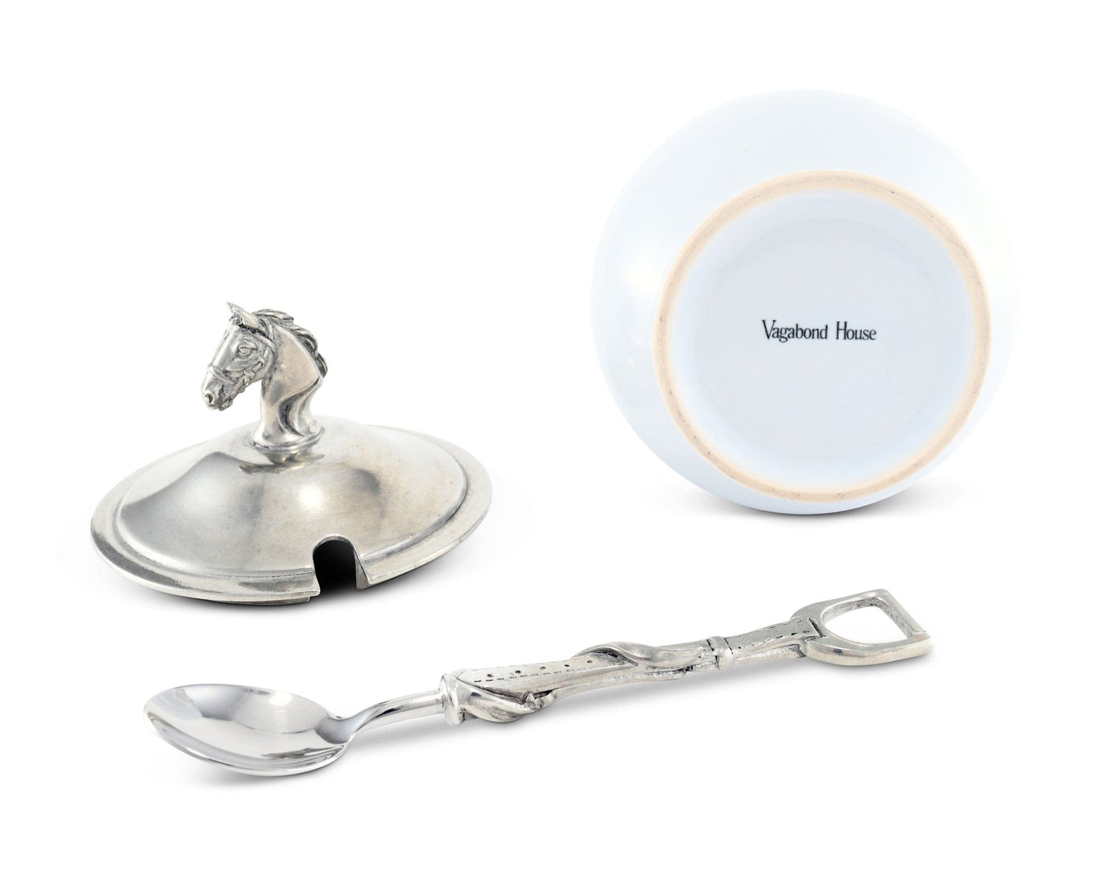Vagabond House Equestrian Equestrian Sugar Bowl and Spoon