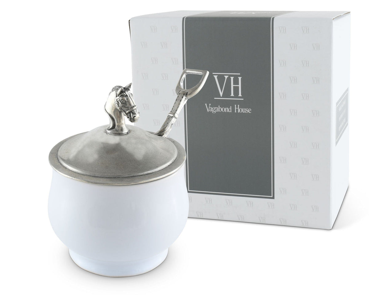 Vagabond House Equestrian Equestrian Sugar Bowl and Spoon