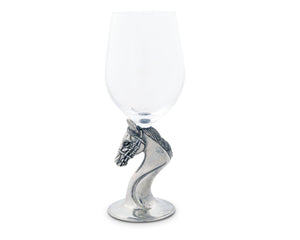 Vagabond House Equestrian Horse Head Wine Glass