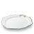 Vagabond House Equestrian Pewter Bit Bone China Scallop Charger Plate Platinum Rim