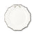 Vagabond House Equestrian Pewter Bit Bone China Scallop Salad / Dessert Plate Platinum Rim