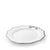 Vagabond House Equestrian Pewter Bit Bone China Scallop Salad / Dessert Plate Platinum Rim