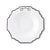 Vagabond House Equestrian Pewter Bit Bone China Scallop Soup Plate Platinum Rim