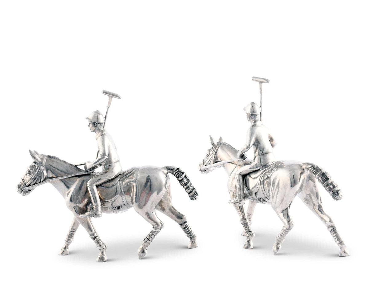 Vagabond House Equestrian Pewter Polo Player Salt &amp; Pepper Set