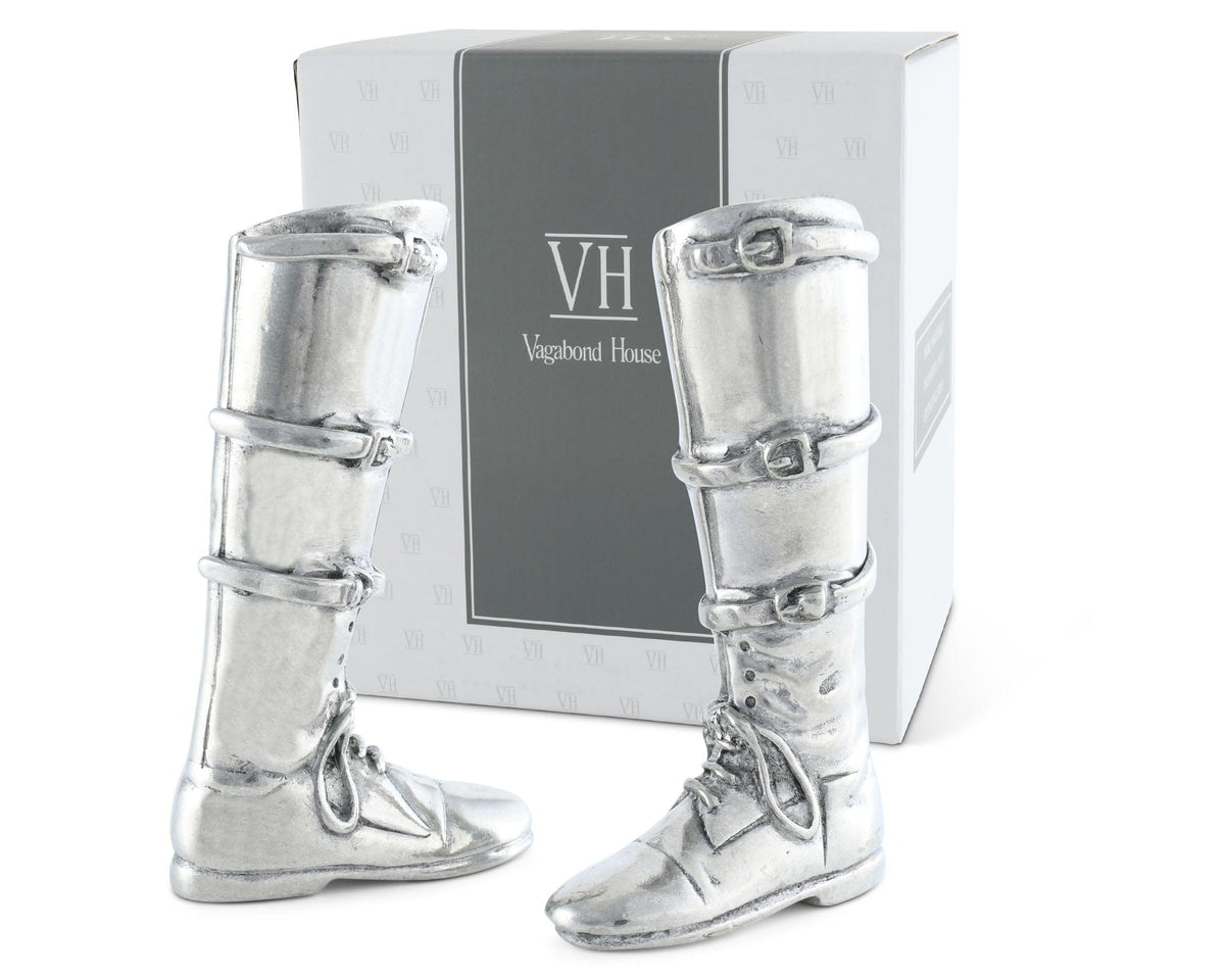 Vagabond House Equestrian Riding Boot Salt &amp; Pepper Set