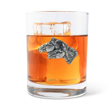 Vagabond House Equestrian Running Horse Double Old Fashion Bar Glass
