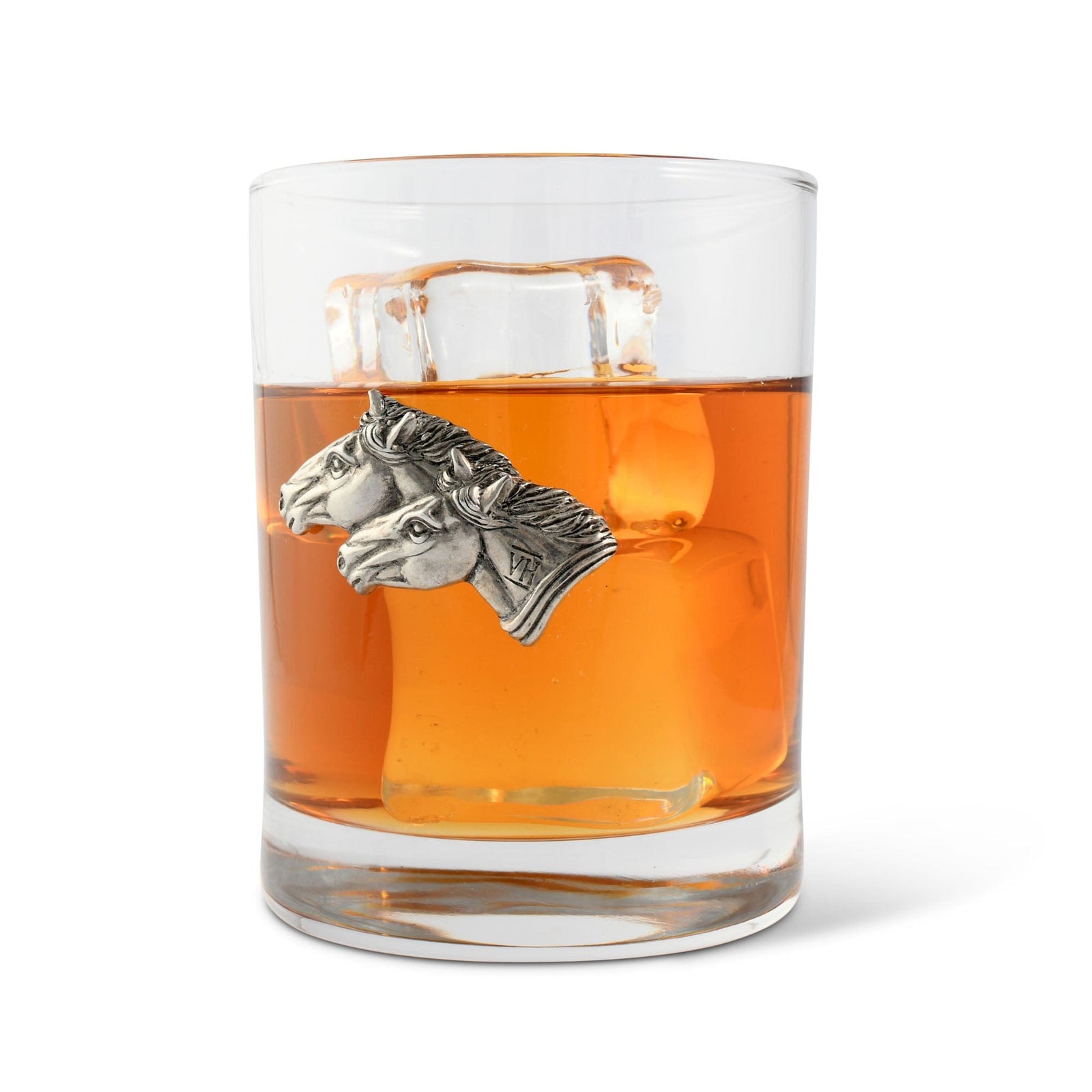 Vagabond House Equestrian Running Horse Double Old Fashion Bar Glass