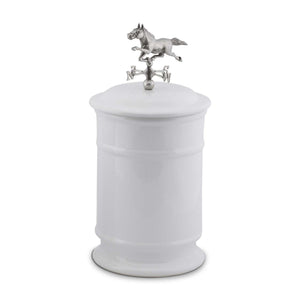 Vagabond House Equestrian Tall Horse Weathervane Stoneware Canister