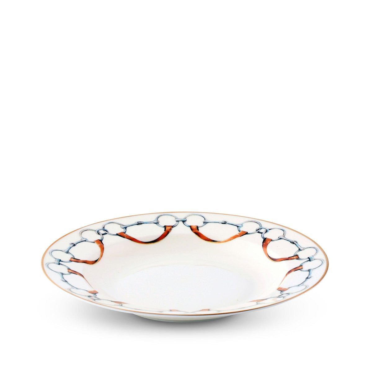 Vagabond House Equestrian Wellington Bit Pattern Bone China Soup Plate