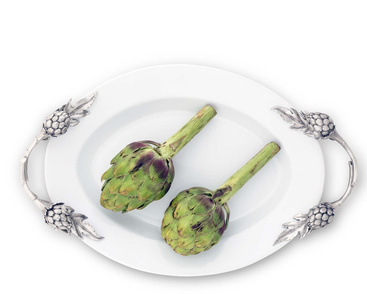 Vagabond House Farmer&#39;s Market Artichoke Stoneware Serving Tray