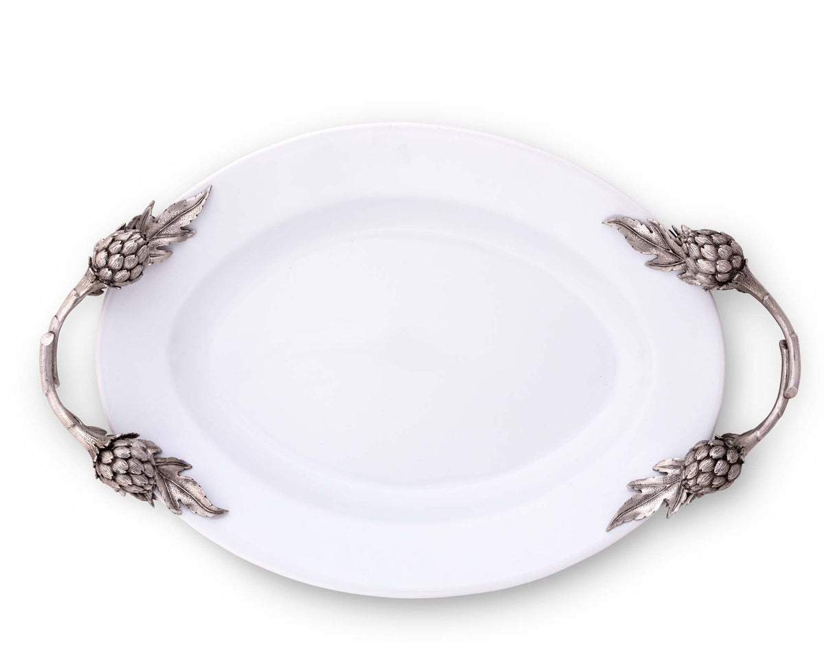 Vagabond House Farmer&#39;s Market Artichoke Stoneware Serving Tray