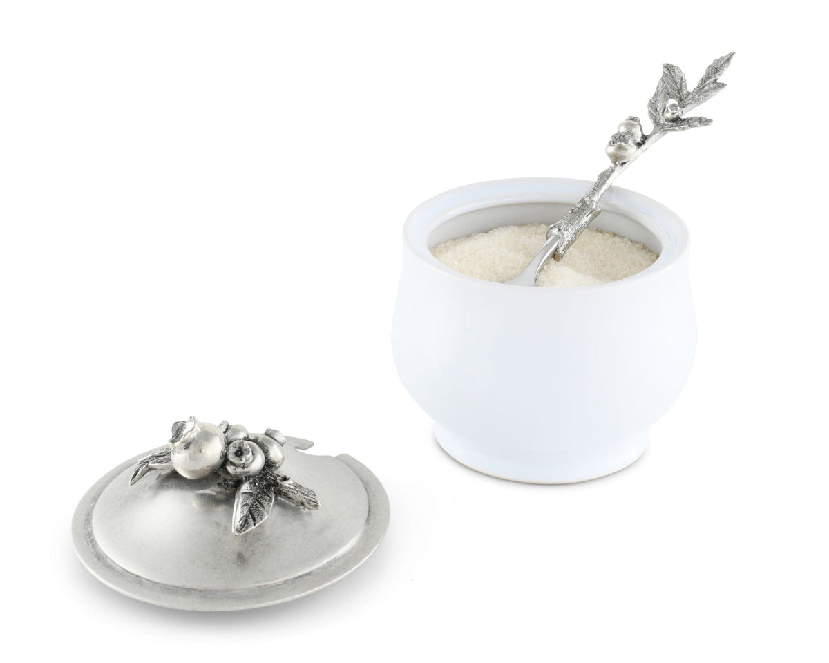 Vagabond House Farmer&#39;s Market Blueberry Sugar Bowl and Spoon