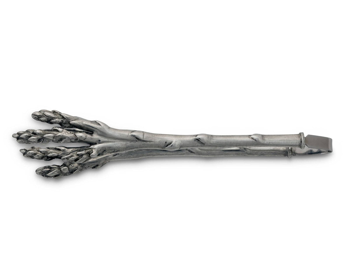 Vagabond House Farmer&#39;s Market Pewter Asparagus Pattern Tongs