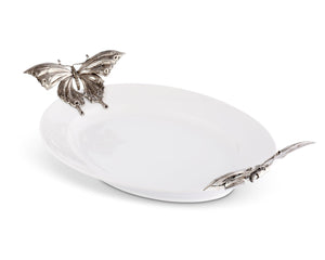 Vagabond House Garden Friends Butterfly Stoneware Tray X-Large