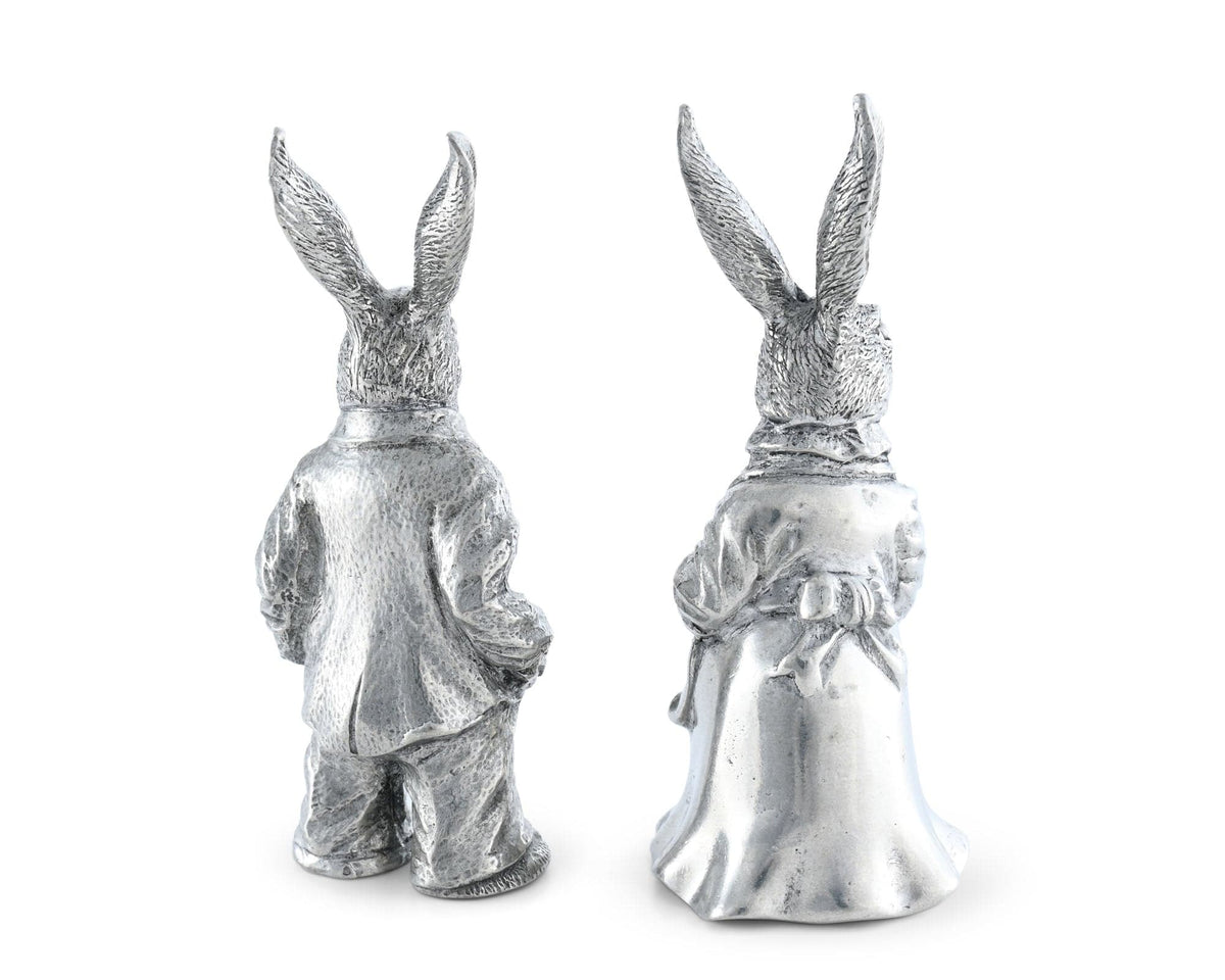 Vagabond House Garden Friends Dressed Rabbits Salt &amp; Pepper Set