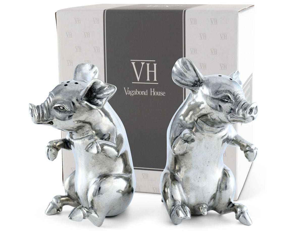 Vagabond House Garden Friends Happy Pigs Salt &amp; Pepper Set