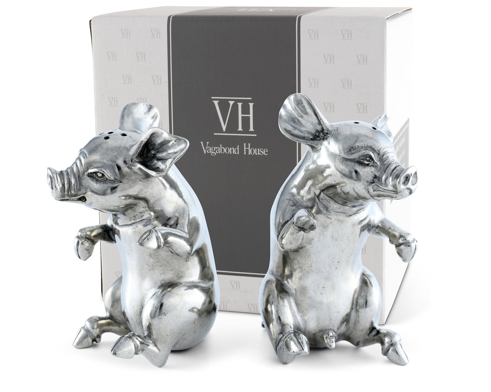 Vagabond House Garden Friends Happy Pigs Salt & Pepper Set