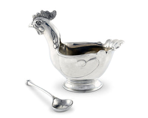 Vagabond House Garden Friends Hen Sugar Bowl with Spoon