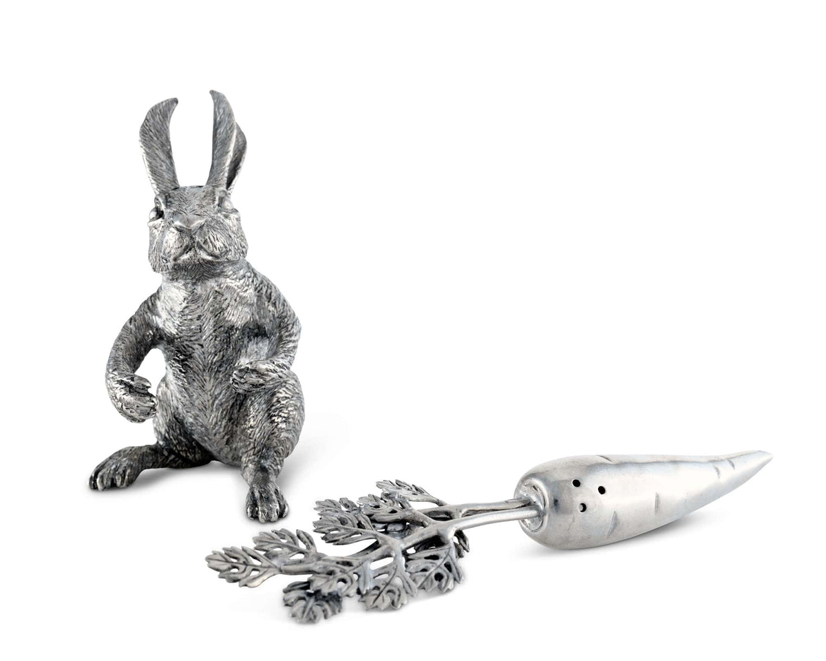 Vagabond House Garden Friends Rabbit Carrot Salt &amp; Pepper Set