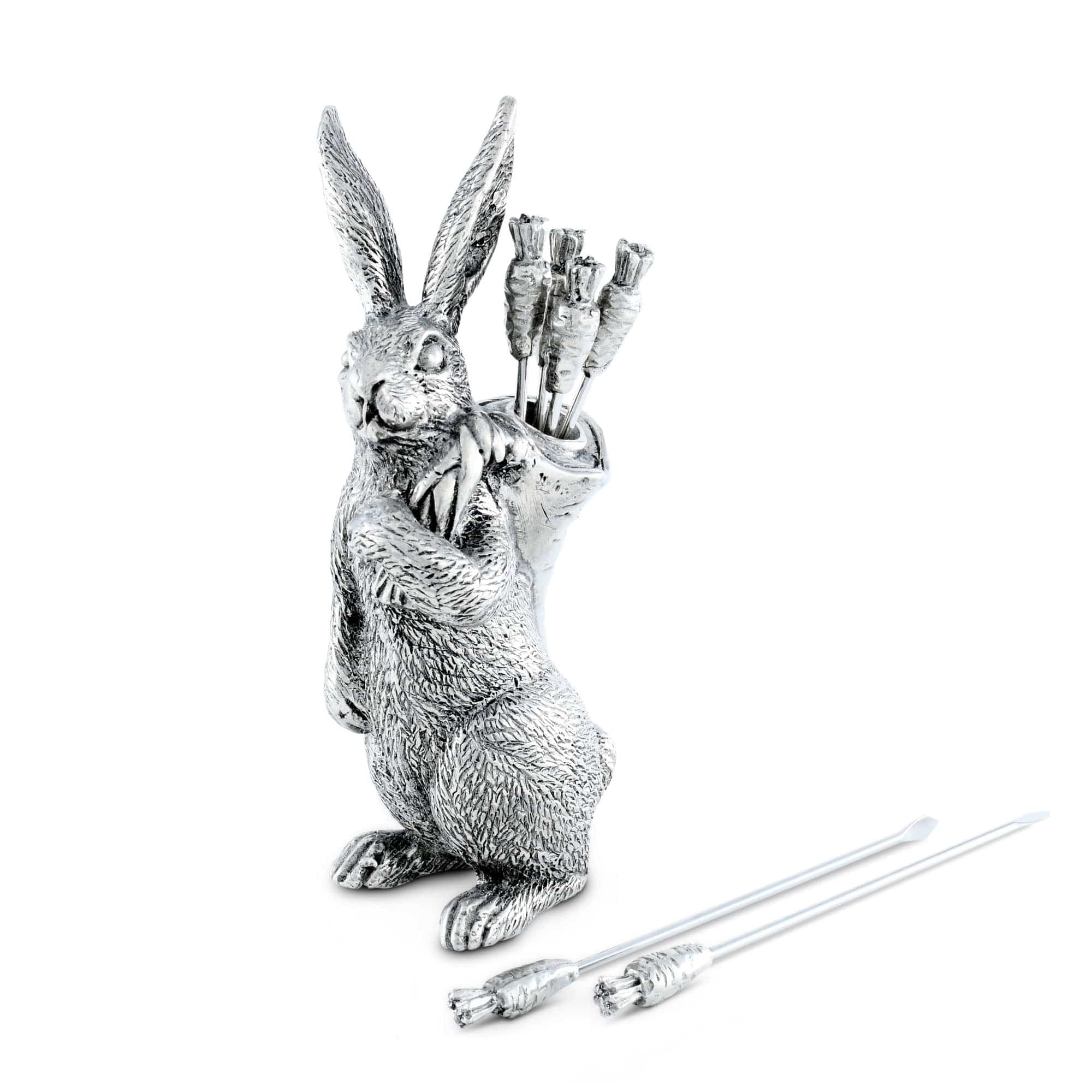 Vagabond House Garden Friends Rabbit with Carrot Picks