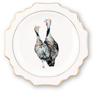 Vagabond House Harvest Norwood Narragansett Turkey Bone China Scallop Dinner Plate