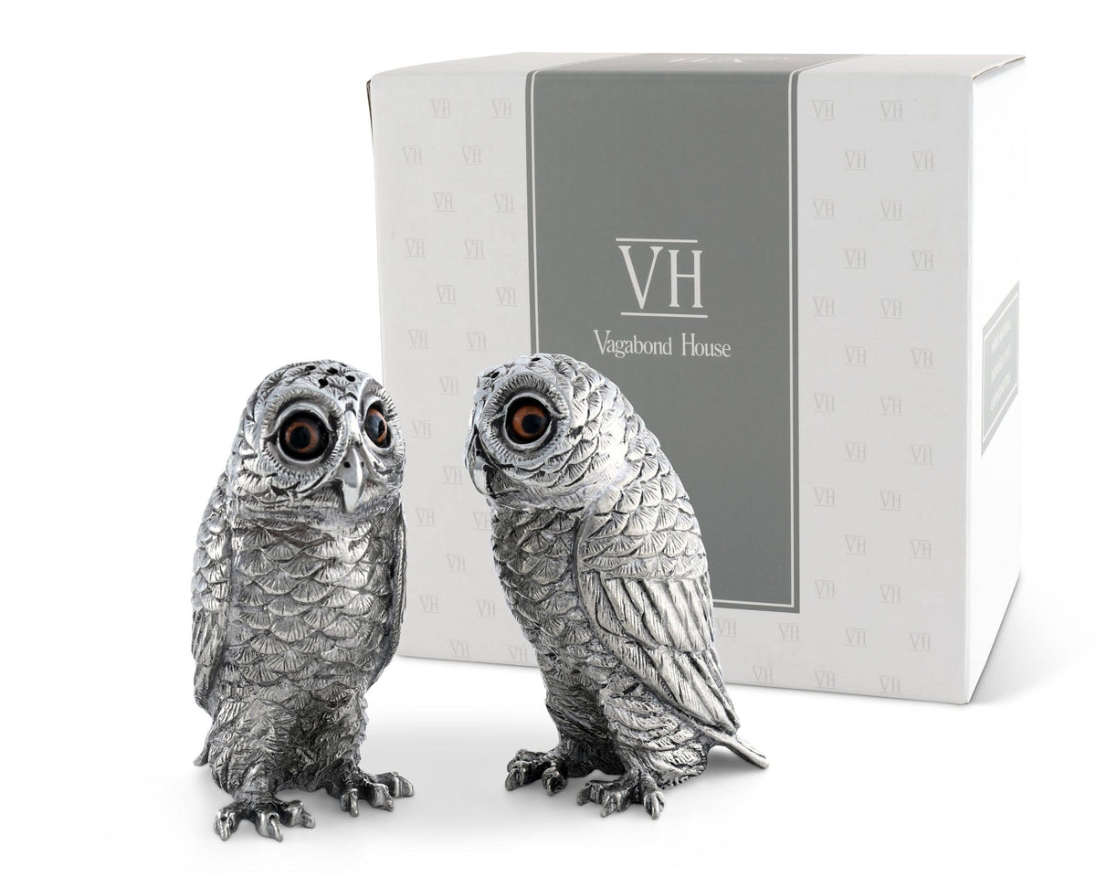 Vagabond House Harvest Owl Salt &amp; Pepper Set
