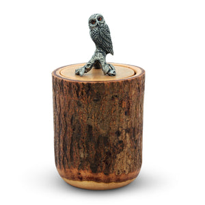 Vagabond House Harvest Owl Wood Canister