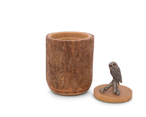 Vagabond House Harvest Owl Wood Canister