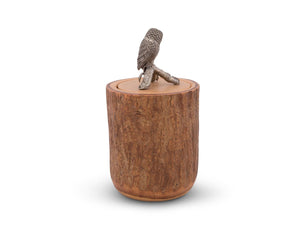 Vagabond House Harvest Owl Wood Canister