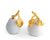Vagabond House Harvest Porcelain Pear Salt and Pepper with Gold Leaf